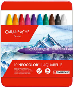 Bild von CARAN D'A Wachspastelle Neocolor II 10er Metallbox