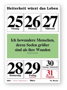 Bild von Bellaprint Verlag GmbH: Original-Leitspruch-Wochen-Kalender 2024