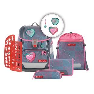 Bild von STEP BY STEP 2in1 PLUS Schulranzen-Set "Glitter Heart Hazle", 6-teilig