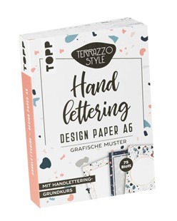 Bild von Blum, Ludmila: Handlettering Design Paper Block Terrazzo A6